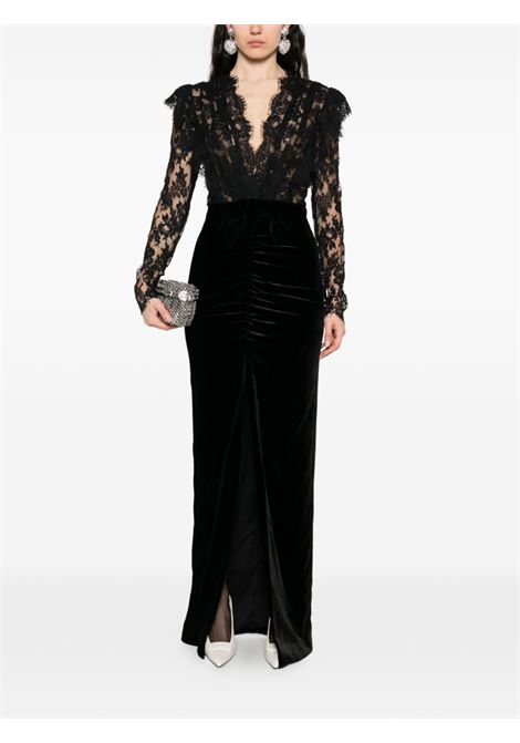 Black lace-embellished dress Alessandra Rich - women ALESSANDRA RICH | FABX4120F26030900